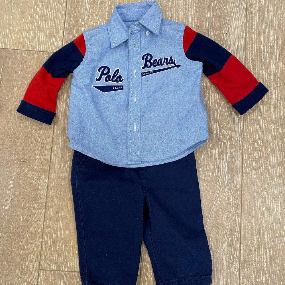Ralph Lauren pant and shirt set sz 6 months